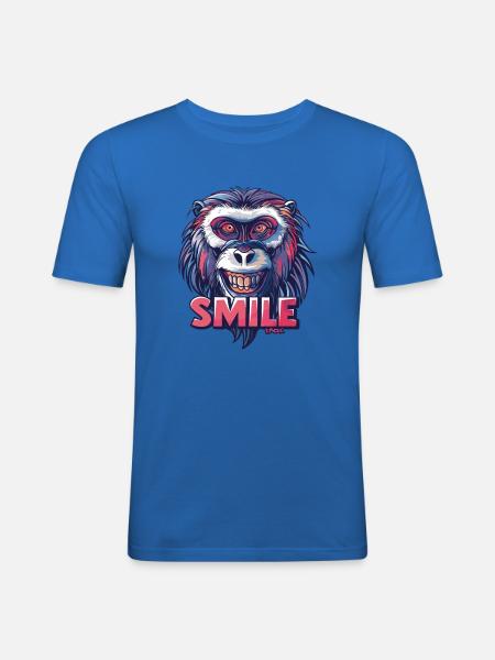 Lächle, Affe, lächle - Männer Slim Fit T-Shirt - Königsblau