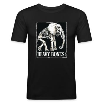 Heavy Bone Elephant Design - Men's Slim Fit T-Shirt - black - Front - Nik (191cm)