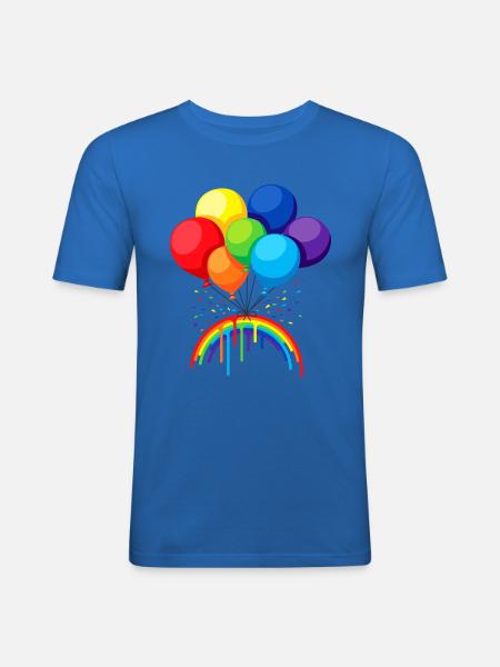 Ballon-Stolz - Männer Slim Fit T-Shirt - Königsblau