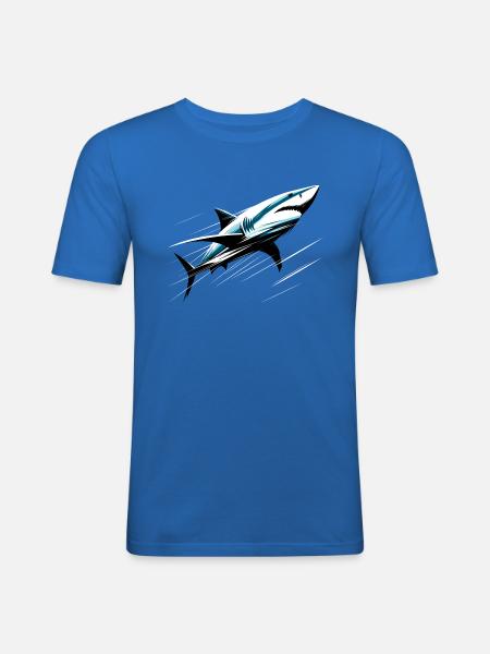Shark in motion - Men's Slim Fit T-Shirt - royal blue