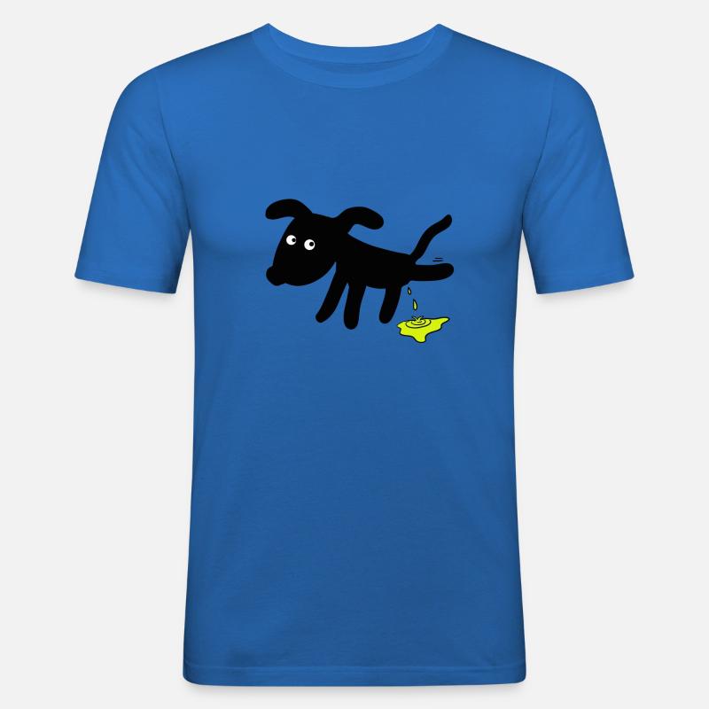 Dog pees dogs - Men's Slim Fit T-Shirt - royal blue