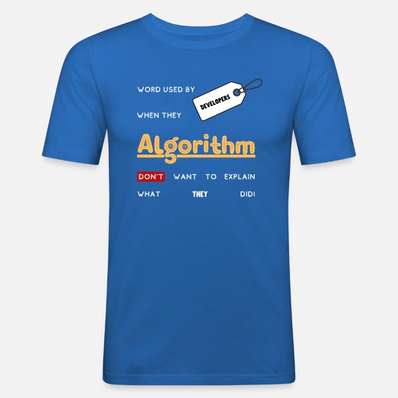 Algorithm - Men's Slim Fit T-Shirt - royal blue