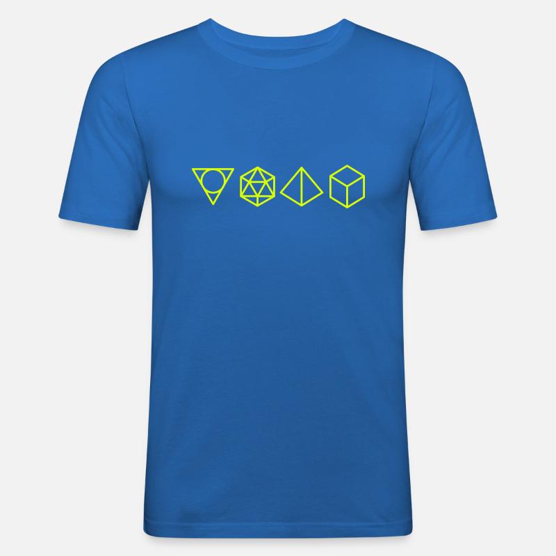 geometrico forme - Maglietta aderente da uomo - blu royal