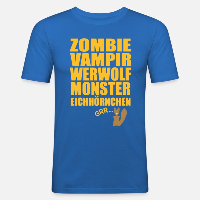 Monster Eichhörnchen - Männer Slim Fit T-Shirt - Königsblau