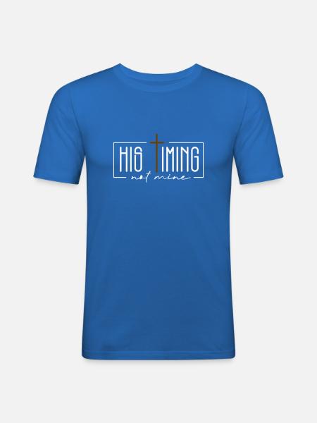 Kreuz - Christlich - Gott - Männer Slim Fit T-Shirt - Königsblau