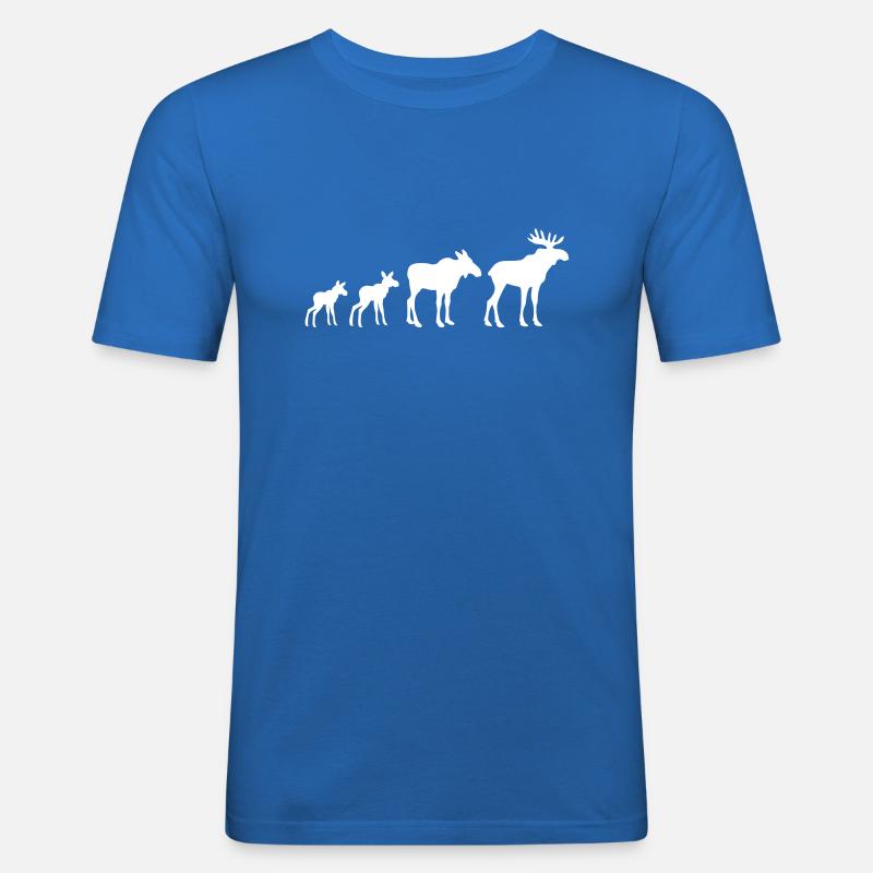 Elk Evolution - Männer Slim Fit T-Shirt - Königsblau