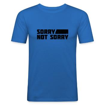 Sorry Not Sorry. Ironic and Funny Design - Men's Slim Fit T-Shirt - royal blue - Front - Jaron (178cm)
