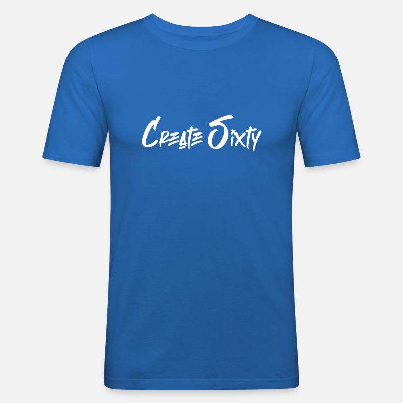 Create Sixty Merch - Männer Slim Fit T-Shirt - Königsblau