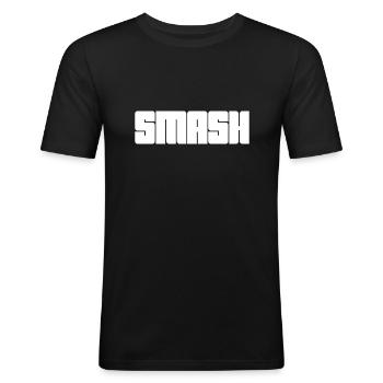 Briser - T-shirt près du corps Homme - noir - Devant - Nik (191cm)