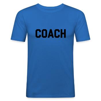 Couch - Trainer - Men's Slim Fit T-Shirt - royal blue - Front - Jaron (178cm)