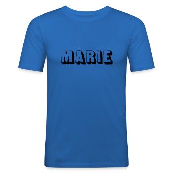 Name - Marie - Men's Slim Fit T-Shirt - royal blue - Front - Jaron (178cm)
