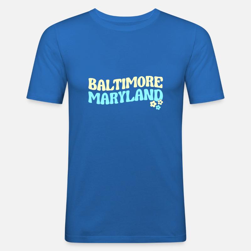 Baltimore - Männer Slim Fit T-Shirt - Königsblau
