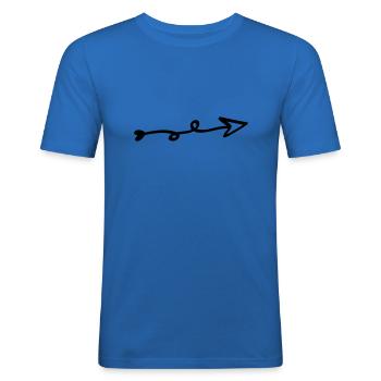 Love dart - heart, arrow, love, cupid, in love - Men's Slim Fit T-Shirt - royal blue - Front - Jaron (178cm)