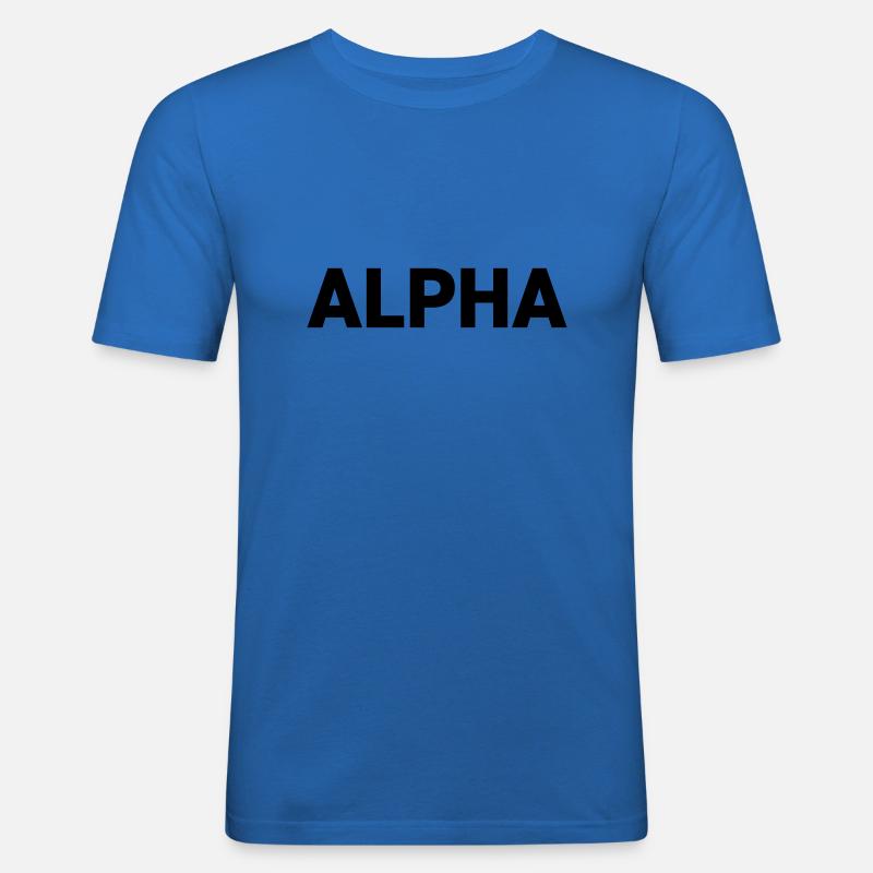 Alpha Dark Pack Rank - Männer Slim Fit T-Shirt - Königsblau