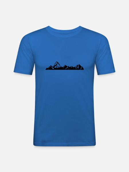 Switzerland - Matterhorn - zermatt - swiss - Men's Slim Fit T-Shirt - royal blue
