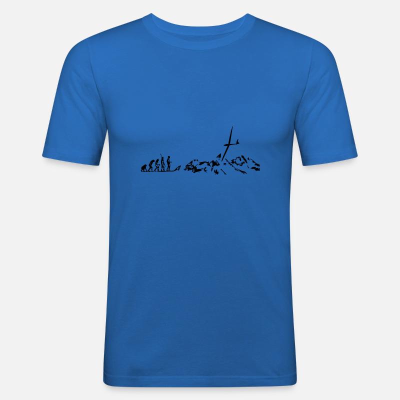 evolution planeurs - T-shirt près du corps Homme - bleu roi