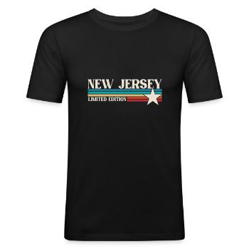 New Jersey - T-shirt près du corps Homme - noir - Devant - Nik (191cm)
