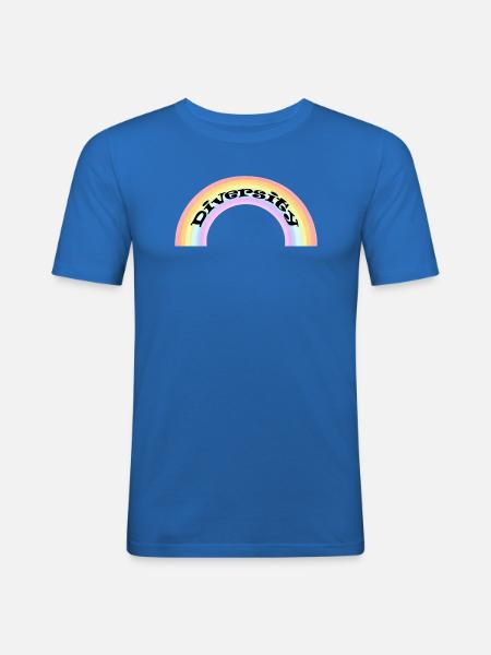 Diversity Regenbogen - Pride LGBTQIA+ - Männer Slim Fit T-Shirt - Königsblau