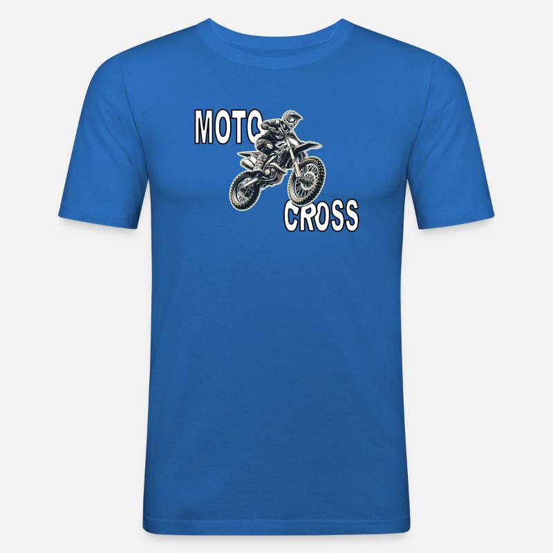 Motocross - Männer Slim Fit T-Shirt - Königsblau