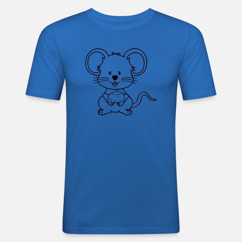 maus comic - Männer Slim Fit T-Shirt - Königsblau