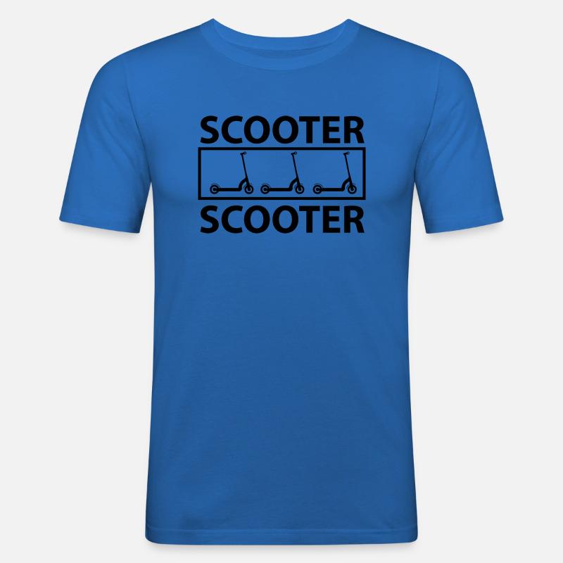 E-Scooter E-Roller Scooter - Männer Slim Fit T-Shirt - Königsblau
