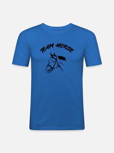 Team Horse - Männer Slim Fit T-Shirt - Königsblau