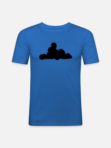 go_kart_silhouette_c1 - Men's Slim Fit T-Shirt - royal blue