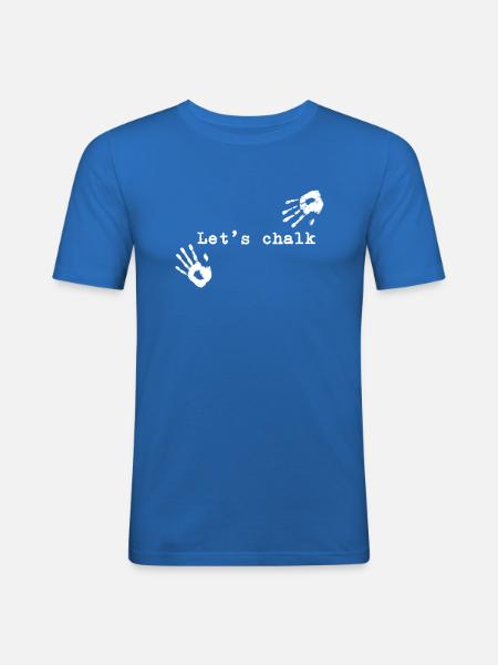 Let's Chalk - Men's Slim Fit T-Shirt - royal blue