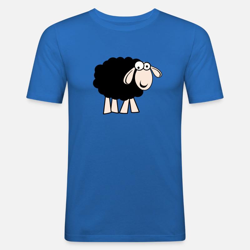 Pecora nera - Maglietta aderente da uomo - blu royal