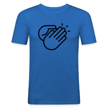 Hands clapping - Men's Slim Fit T-Shirt - royal blue - Front - Jaron (178cm)