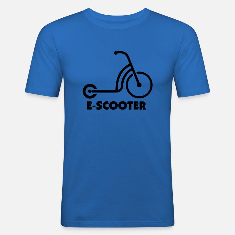 E-Scooter E-Roller Scooter - Männer Slim Fit T-Shirt - Königsblau