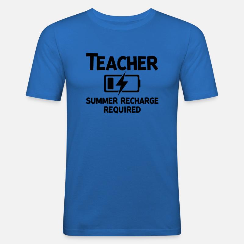 Recharge d’été pour les enseignants - T-shirt près du corps Homme - bleu roi