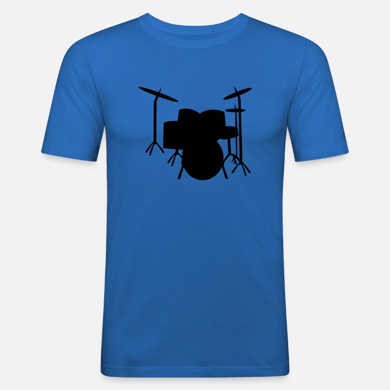 Drums Schlagzeug Drum - Männer Slim Fit T-Shirt - Königsblau