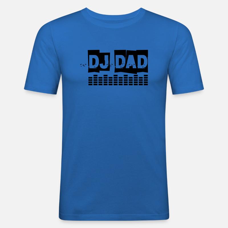 DJ DAD Turntable Equalizer - Männer Slim Fit T-Shirt - Königsblau