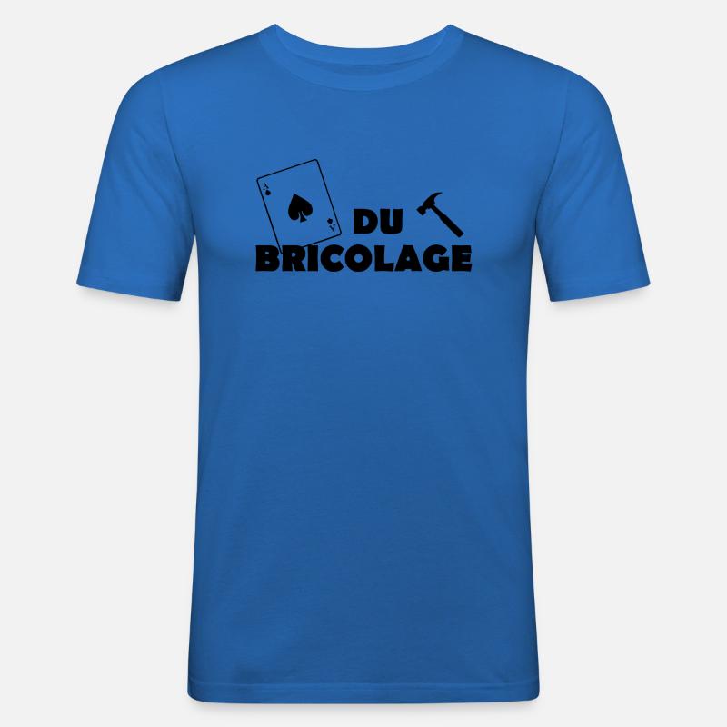 As du bricolage - T-shirt près du corps Homme - bleu roi