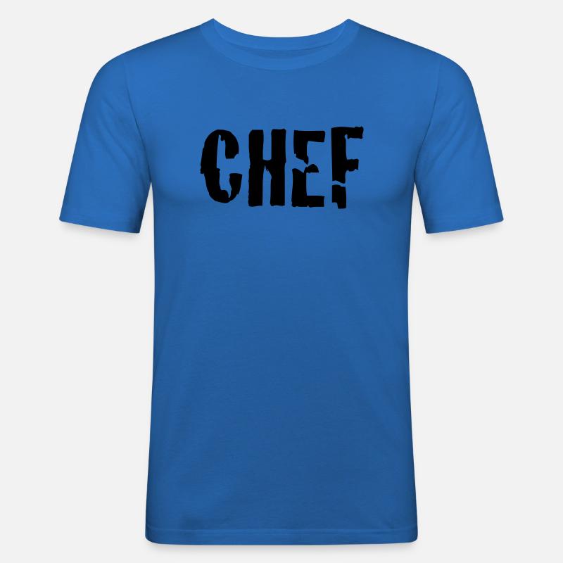 chef - Männer Slim Fit T-Shirt - Königsblau