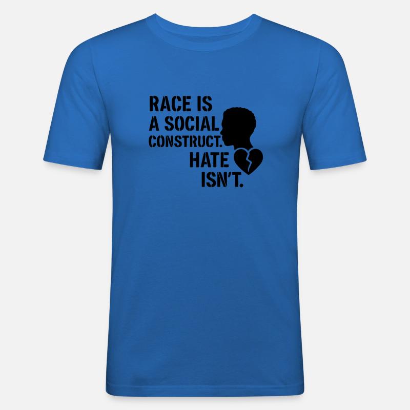 Hate is no social construct - Männer Slim Fit T-Shirt - Königsblau