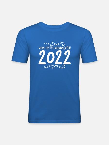 Mein erstes Weihnachten - Männer Slim Fit T-Shirt - Königsblau