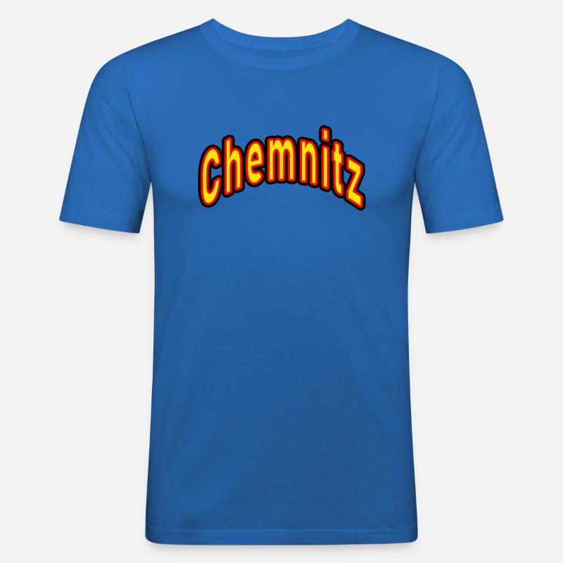 Chemnitz - Männer Slim Fit T-Shirt - Königsblau