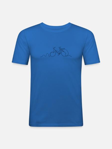Fahrrad - Männer Slim Fit T-Shirt - Königsblau