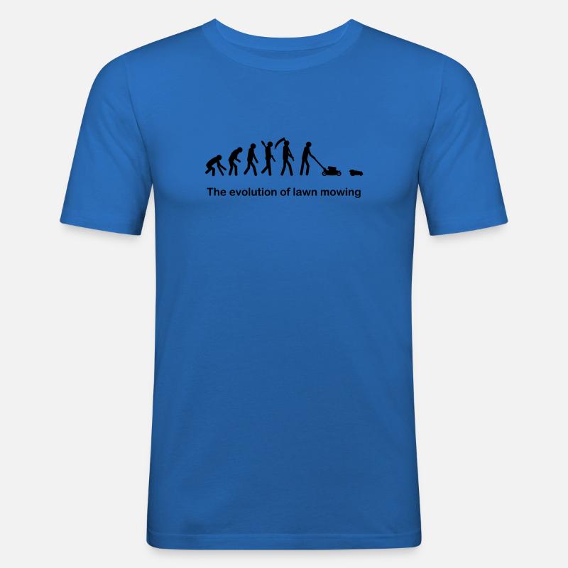 Mowing the evolution - Men's Slim Fit T-Shirt - royal blue