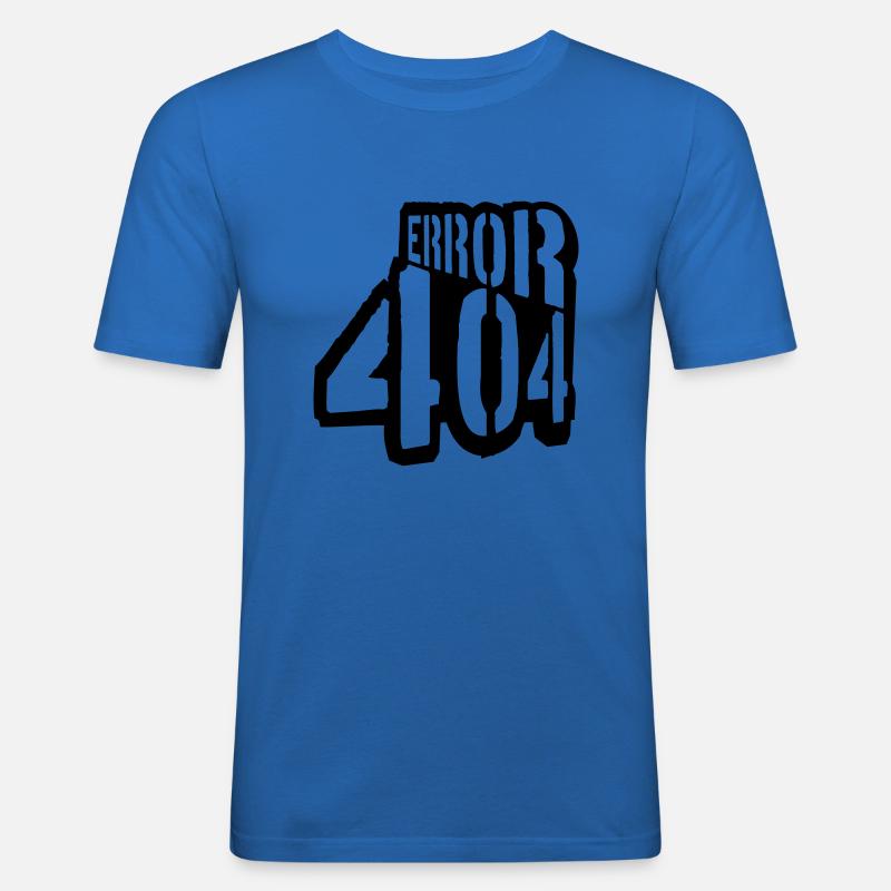 Problem Error 404 Meldung - Männer Slim Fit T-Shirt - Königsblau