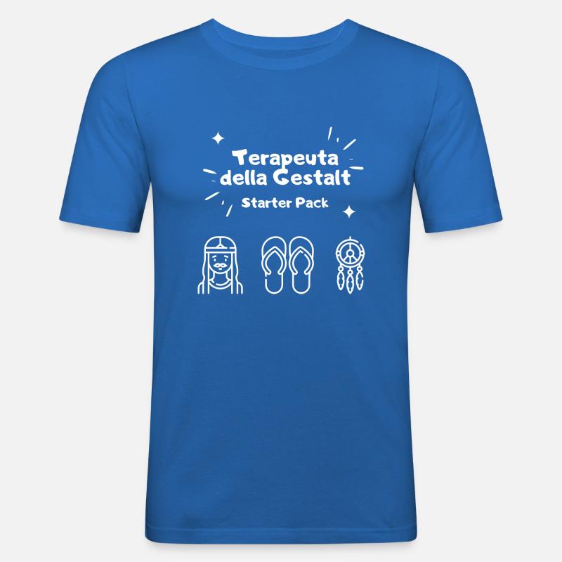 Terapeuta della Gestalt - Starter Pack Bianco - Maglietta aderente da uomo - blu royal