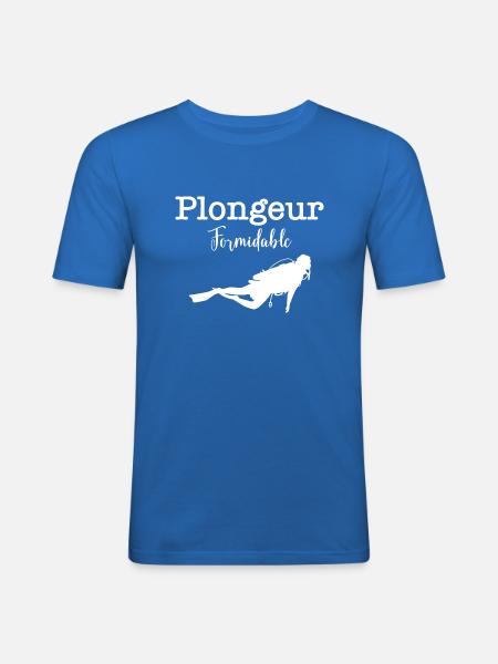 Plongeur formidable - T-shirt près du corps Homme - bleu roi