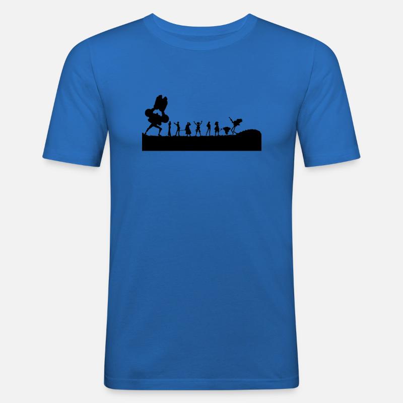 Nakama - Maglietta aderente da uomo - blu royal