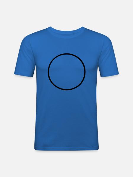 Runder Kreis 1 dünn - Männer Slim Fit T-Shirt - Königsblau