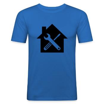 Werkstatt Symbol - Männer Slim Fit T-Shirt - Königsblau - Vorne - Jaron (178cm)