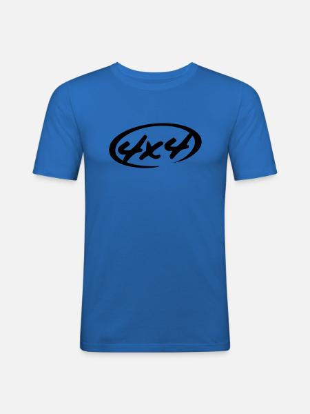 4 x 4 (D00119) - Men's Slim Fit T-Shirt - royal blue