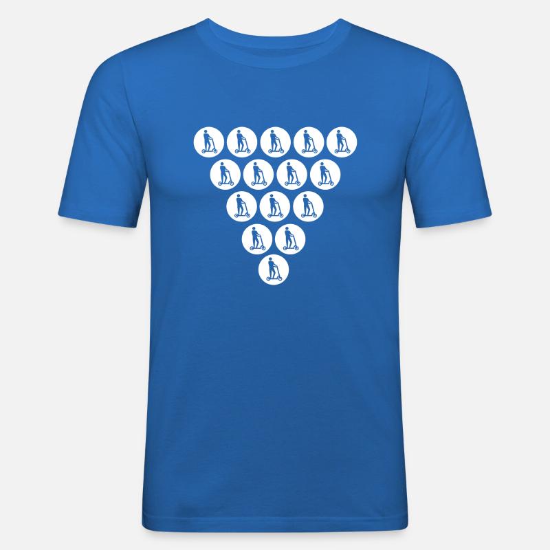 E-Scooter E-Roller Scooter - Männer Slim Fit T-Shirt - Königsblau