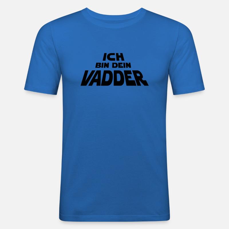 Ich bin dein Vadder - Männer Slim Fit T-Shirt - Königsblau